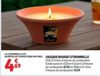VASQUE BOUGIE CITRONNELLE