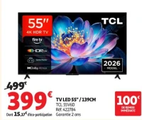 TV LED 55" / 139CM TCL 55V6D