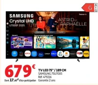 TV LED 75" / 189 CM SAMSUNG 75U7005