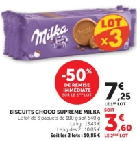 BISCUITS CHOCO SUPREME MILKA