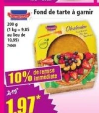 Fond de tarte à garnir