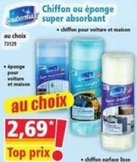 Saubermax Chiffon ou éponge super absorbant