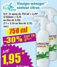 Eco Libre Vinaigre ménager senteur citron