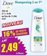 Dove Shampooing 2 en 1