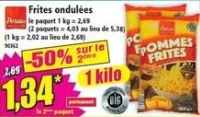 Frites ondulées