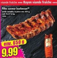 Ribs saveur barbecue