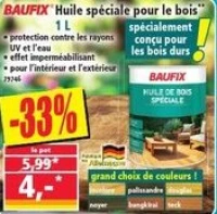 BAUFIX Huile spéciale pour le bois 1 L