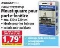 Powertec Moustiquaire pour porte-fenêtre