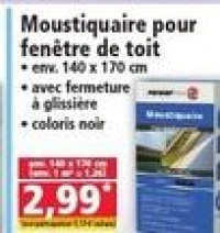 Moustiquaire pour fenêtre de toit