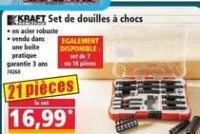 KRAFT Set de douilles à chocs