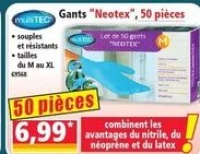MultiTEC Gants "Neotex", 50 pièces