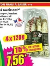LE SÉCHOIR DES ALPES 4 saucissons au porc, beaufort, olives et ail