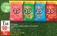Lay's 3D's Bugles Goût Bacon, Fromage, Nature ou Cacahuète