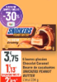 Snickers Peanut Butter 6 barres glacées Chocolat Caramel Beurre de cacahuètes