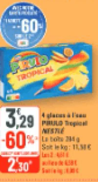 Nestlé Pirulo Tropical 4 glaces à l'eau