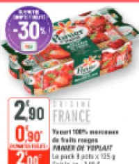 Panier de Yoplait Yaourt 100% morceaux de fruits rouges