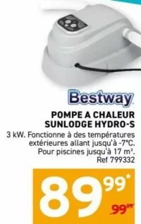 Bestway POMPE A CHALEUR SUNLODGE HYDRO-S