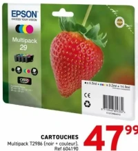 Epson Cartouches Multipack T2986 (noir + couleur)