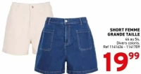 SHORT FEMME GRANDE TAILLE