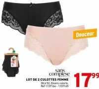 sans complexe LOT DE 2 CULOTTES FEMME