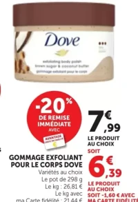 Gommage exfoliant pour le corps Dove