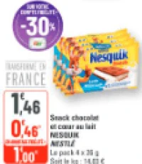 Snack chocolat et cœur au lait NESQUIK