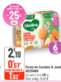 Purée de Carottes & Jambon BLÉDINA