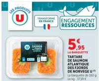 Tartare de saumon Atlantique des fjords de Norvège U