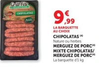 CARREL CHIPOLATAS / MERGUEZ DE PORC / MIXTE