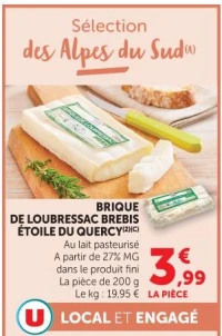 BRIQUE DE LOUBRESSAC BREBIS ÉTOILE DU QUERCY