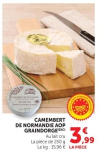 CAMEMBERT DE NORMANDIE AOP GRAINDORGE