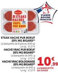 Steak Haché Pur Boeuf 20% MG Bigard