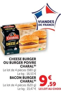 Cheese Burger ou Burger Poivre Charal