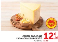 CANTAL AOP JEUNE FROMAGERIE DUROUX
