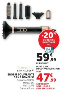 Brosse soufflante 5 en 1 Demeliss Saint Algue®