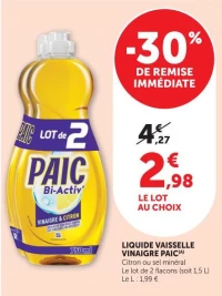 LIQUIDE VAISSELLE VINAIGRE PAIC