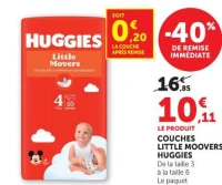 COUCHES LITTLE MOOVERS HUGGIES