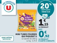 Mini tubes fourrés qui piquent U