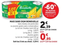 MAÏS SANS OGM BONDUELLE