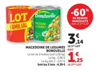 MACEDOINE DE LEGUMES BONDUELLE