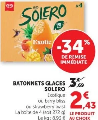 Batonnets Glaces Solero