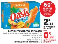 Batonnets Sorbet Glaces Oasis