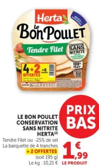 Le Bon Poulet Conservation Sans Nitrite Herta
