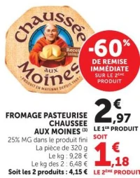 Fromage Pasteurisé Chaussée aux Moines