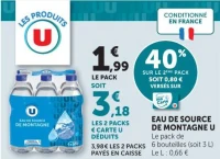 Eau de source de montagne U