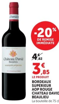 Bordeaux Superieur AOP Rouge Chateau David Beaulieu