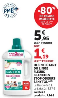 Desinfectant du linge fleurs blanches stop odeurs Sanytol
