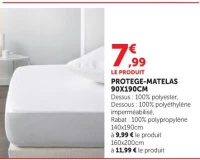 PROTEGE-MATELAS 90X190CM