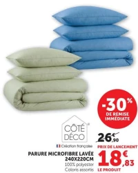 Côté Déco Parure microfibre lavée 240x220cm