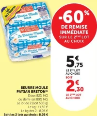 BEURRE MOULE PAYSAN BRETON